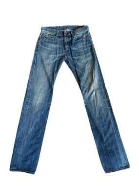 Diesel Men's Light Blue Washed Slim Straight Jeans